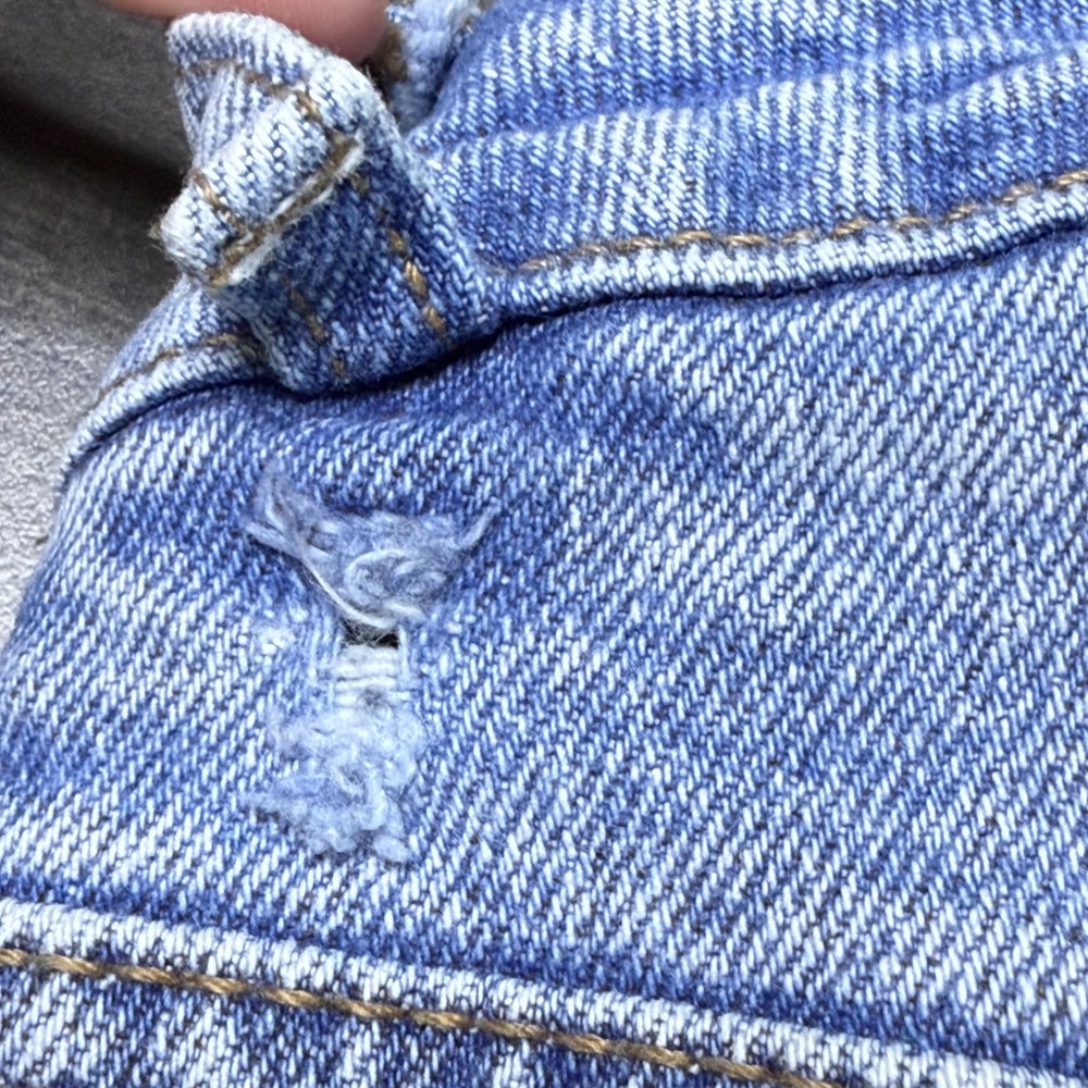 Indigo Rising Light Wash Denim Jeans Distressed Hem Grunge‎ Style Size 1/25 - Picture 5 of 5
